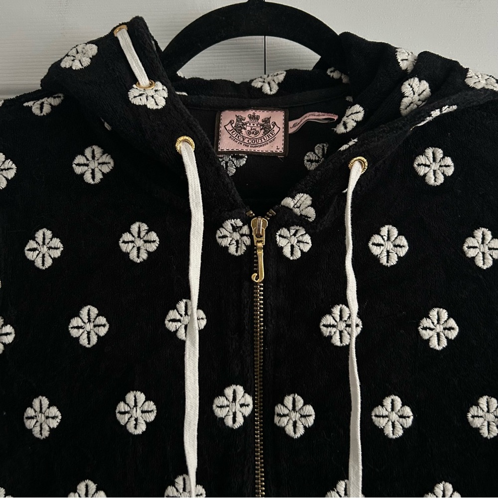 RARE Juicy Couture Y2K 2000s Floral Cotton Blend Drawstring Tracksuit. - Picture 2 of 12